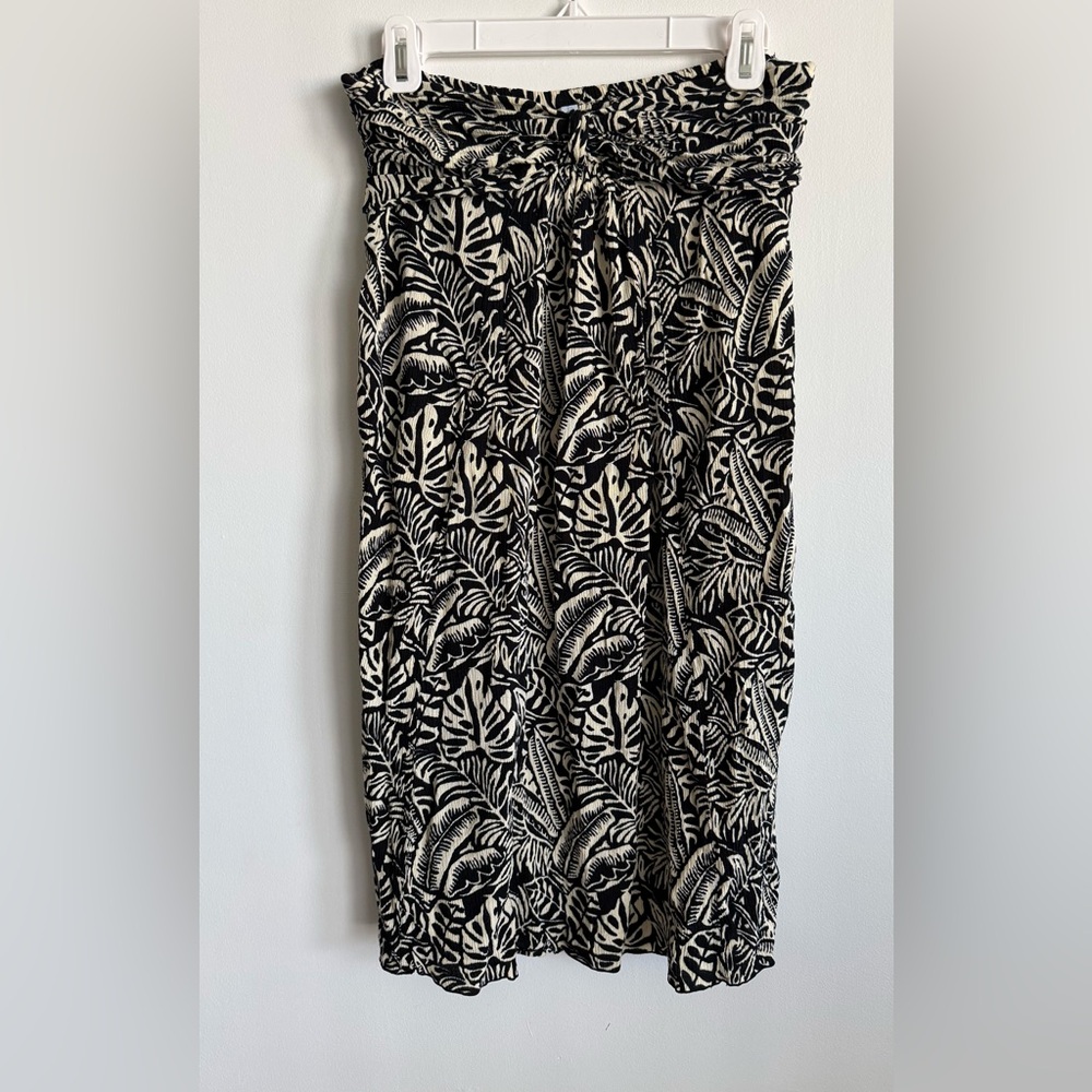 Blue Ginger Hawaiian Black and White Strapless Dress Size x